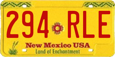 NM license plate 294RLE