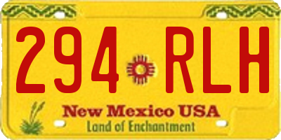 NM license plate 294RLH