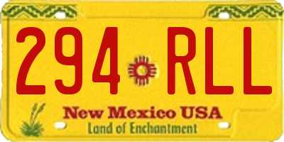 NM license plate 294RLL