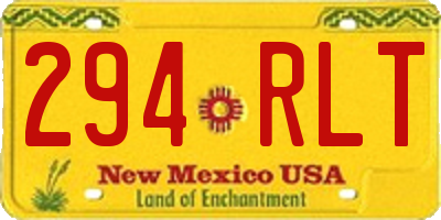 NM license plate 294RLT