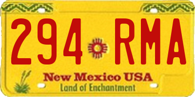 NM license plate 294RMA