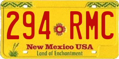 NM license plate 294RMC