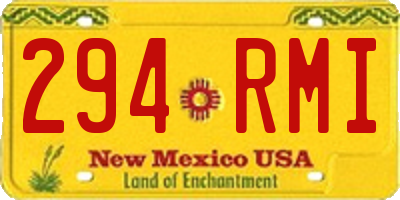 NM license plate 294RMI