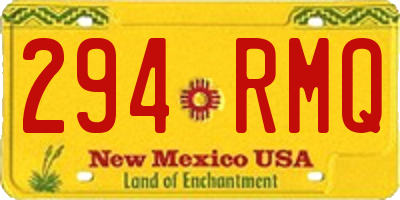 NM license plate 294RMQ