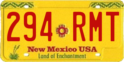 NM license plate 294RMT