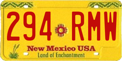 NM license plate 294RMW