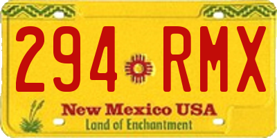 NM license plate 294RMX