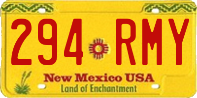 NM license plate 294RMY