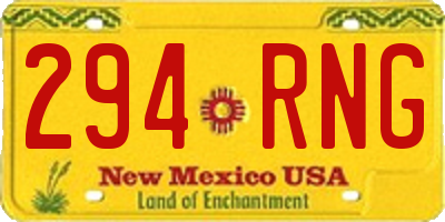 NM license plate 294RNG