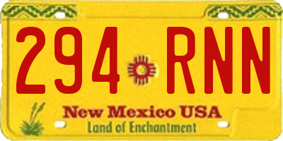 NM license plate 294RNN
