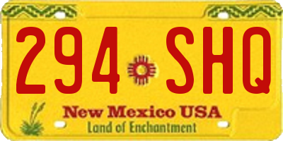 NM license plate 294SHQ