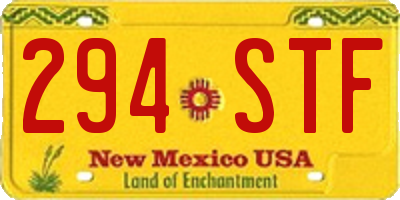 NM license plate 294STF