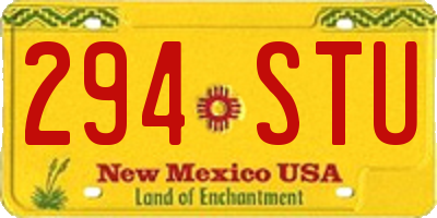 NM license plate 294STU