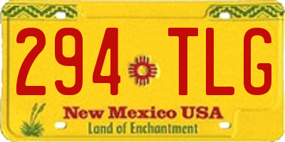 NM license plate 294TLG