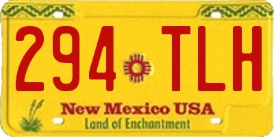 NM license plate 294TLH