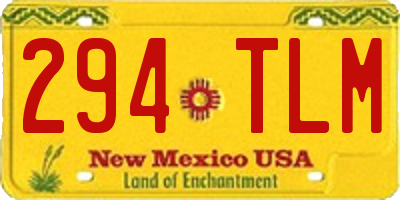 NM license plate 294TLM