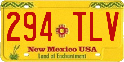 NM license plate 294TLV
