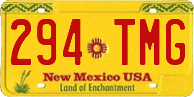 NM license plate 294TMG
