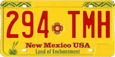 NM license plate 294TMH
