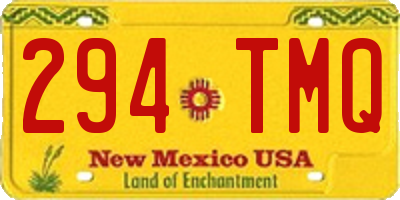 NM license plate 294TMQ