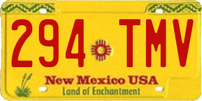NM license plate 294TMV
