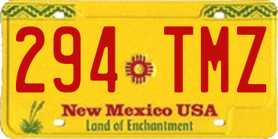 NM license plate 294TMZ