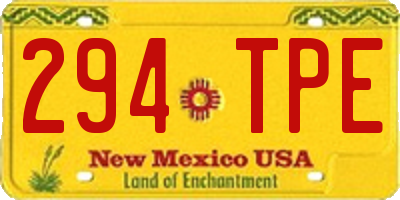 NM license plate 294TPE