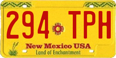 NM license plate 294TPH