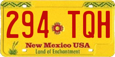 NM license plate 294TQH