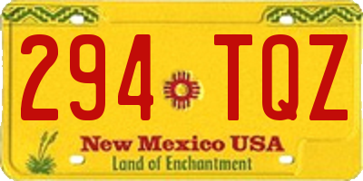 NM license plate 294TQZ