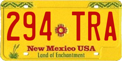 NM license plate 294TRA