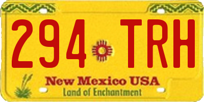NM license plate 294TRH