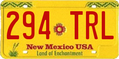 NM license plate 294TRL