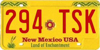 NM license plate 294TSK