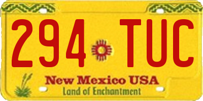 NM license plate 294TUC