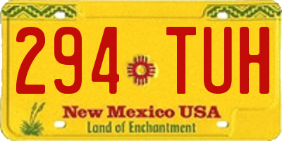 NM license plate 294TUH