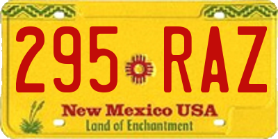NM license plate 295RAZ