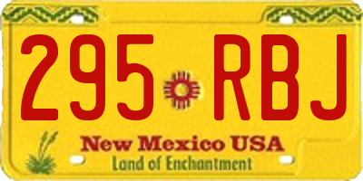 NM license plate 295RBJ