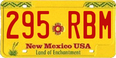 NM license plate 295RBM