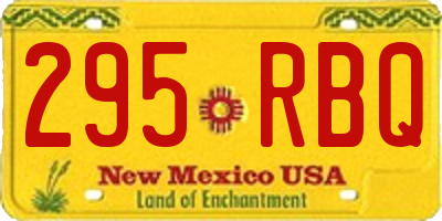 NM license plate 295RBQ