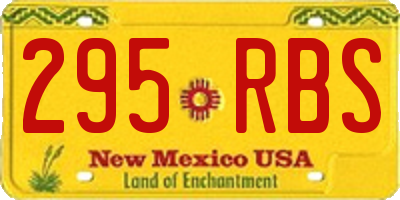 NM license plate 295RBS