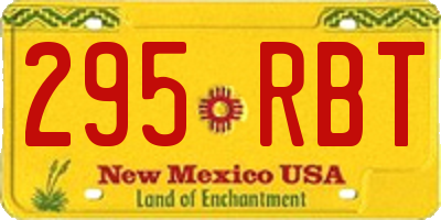 NM license plate 295RBT