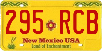 NM license plate 295RCB