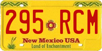 NM license plate 295RCM