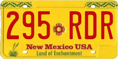 NM license plate 295RDR