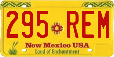 NM license plate 295REM