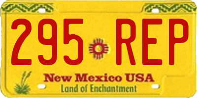 NM license plate 295REP