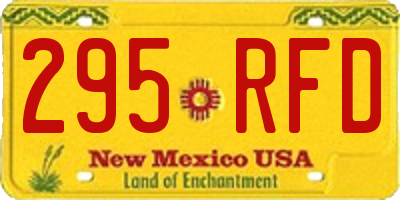 NM license plate 295RFD