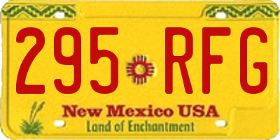 NM license plate 295RFG