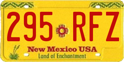 NM license plate 295RFZ